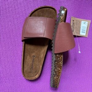 🌺 BearPaw | Leather Slide Footbed Sandal with Suede Lining 🌺